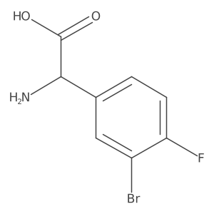 (R)-2-Amino-2-(3-bromo-4-fluorophenyl)acetic acid Structure