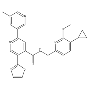 N-[(5-Cyclopropyl-6-methoxy-2-pyridinyl)methyl]-5a(2)-methyl-5-(2-thiazolyl)[2,3a(2)-bipyridine]-4-carboxamide Structure