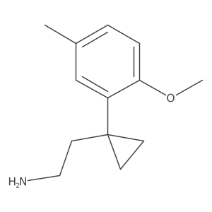 2-[1-(2-Methoxy-5-methylphenyl)cyclopropyl]ethan-1-amine结构式