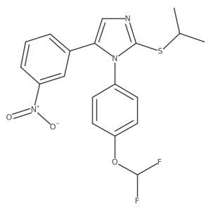 1-[4-(difluoromethoxy)phenyl]-5-(3-nitrophenyl)-2-(propan-2-ylsulfanyl)-1H-imidazole Structure