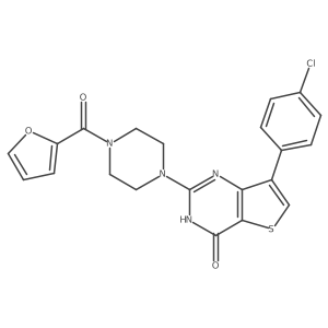 7-(4-chlorophenyl)-2-[4-(2-furoyl)piperazin-1-yl]thieno[3,2-d]pyrimidin-4(3H)-one结构式
