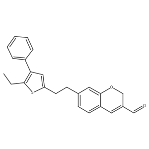 7-(2-(5-Ethyl-4-phenylthiophen-2-yl)ethyl)-2H-chromene-3-carbaldehyde结构式