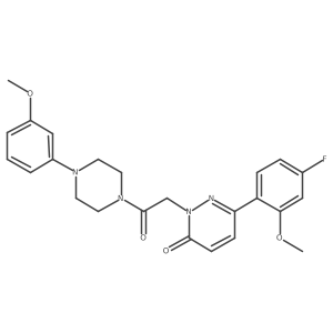 6-(4-fluoro-2-methoxyphenyl)-2-{2-[4-(3-methoxyphenyl)piperazino]-2-oxoethyl}-3(2H)-pyridazinone Structure