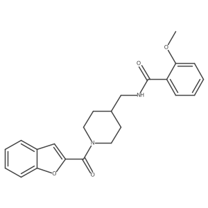 N-((1-(benzofuran-2-carbonyl)piperidin-4-yl)methyl)-2-methoxybenzamide Structure