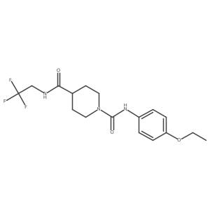 N1-(4-ethoxyphenyl)-N4-(2,2,2-trifluoroethyl)piperidine-1,4-dicarboxamide结构式