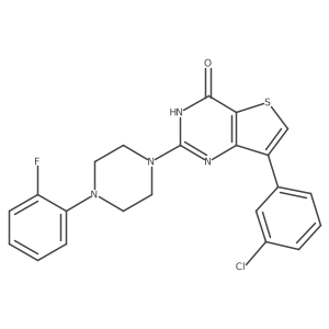 7-(3-chlorophenyl)-2-[4-(2-fluorophenyl)piperazin-1-yl]-3H,4H-thieno[3,2-d]pyrimidin-4-one结构式