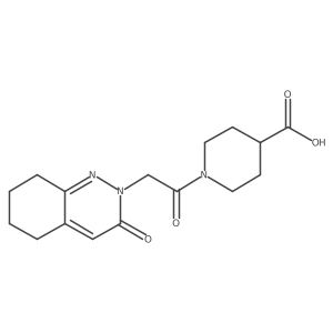 1-[(3-oxo-5,6,7,8-tetrahydrocinnolin-2(3H)-yl)acetyl]piperidine-4-carboxylic acid结构式