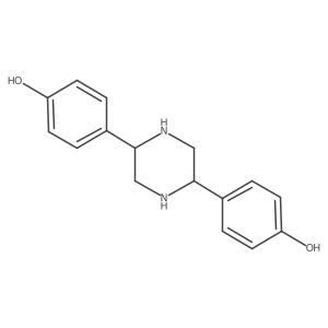 2,5-Bis(4-hydroxyphenyl)piperazine-d4 Dihydrochloride结构式