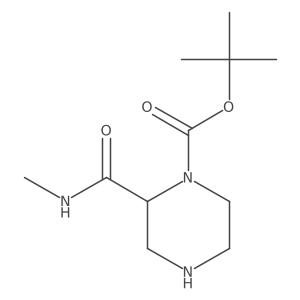 Tert-butyl 2-(methylcarbamoyl)piperazine-1-carboxylate Structure