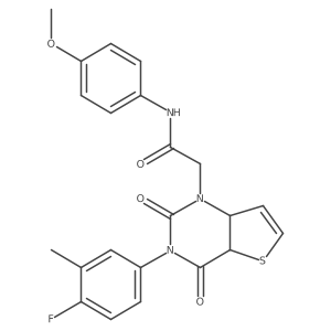 2-[3-(4-fluoro-3-methylphenyl)-2,4-dioxo-1H,2H,3H,4H-thieno[3,2-d]pyrimidin-1-yl]-N-(4-methoxyphenyl)acetamide结构式