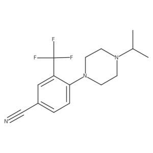4-(4-Isopropylpiperazin-1-yl)-3-(trifluoromethyl)benzonitrile结构式