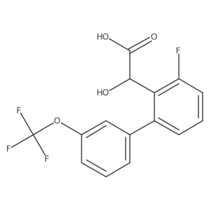 (3-Fluoro-3'-(trifluoromethoxy)biphenyl-2-yl)-hydroxyacetic acid结构式