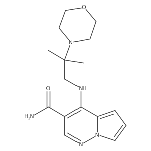 4-(2-Methyl-2-morpholinopropylamino)pyrrolo[1,2-b]pyridazine-3-carboxamide Structure