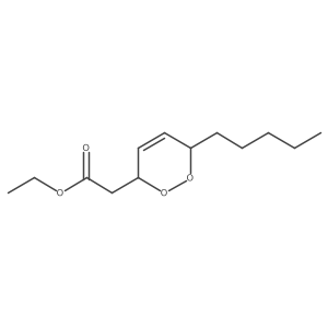 1,2-Dioxin-3-acetic acid, 3,6-dihydro-6-pentyl-, ethyl ester, (3R,6S)-rel-结构式
