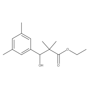 Ethyl 3-(3,5-dimethylphenyl)-3-hydroxy-2,2-dimethylpropanoate结构式