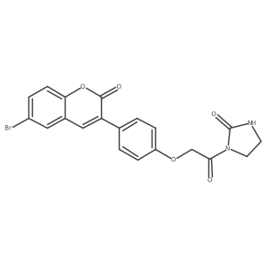 1-{[4-(6-bromo-2-oxo-2H-chromen-3-yl)phenoxy]acetyl}imidazolidin-2-one结构式