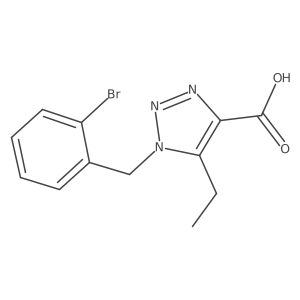 1-[(2-bromophenyl)methyl]-5-ethyl-1H-1,2,3-triazole-4-carboxylic acid Structure