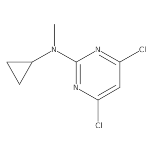 4,6-Dichloro-N-cyclopropyl-N-methyl-2-pyrimidinamine结构式