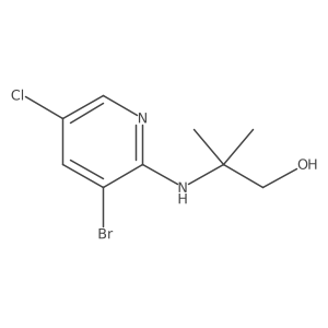 2-[(3-Bromo-5-chloro-2-pyridinyl)amino]-2-methyl-1-propanol Structure