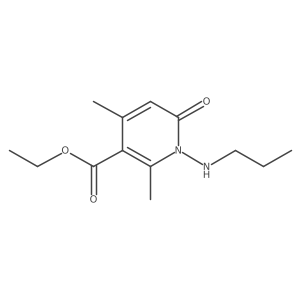 2,4-Dimethyl-6-oxo-1-propylamino-1,6-dihydro-pyridine-3-carboxylic acid ethyl ester Structure