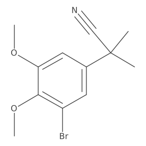 2-(3-Bromo-4,5-dimethoxyphenyl)-2-methylpropanenitrile Structure