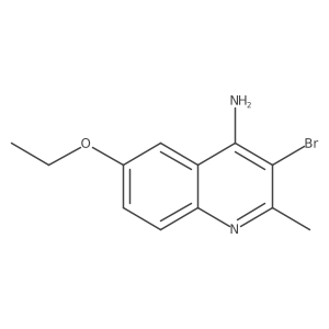 4-Amino-3-bromo-6-ethoxy-2-methylquinoline结构式