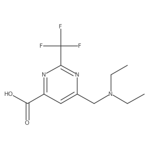 6-[(Diethylamino)methyl]-2-(trifluoromethyl)pyrimidine-4-carboxylic acid结构式