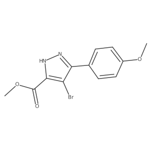 methyl 4-bromo-3-(4-methoxyphenyl)-1H-pyrazole-5-carboxylate Structure