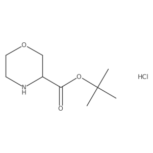 (S)-tert-butyl morpholine-3-carboxylate hydrochloride结构式