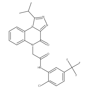 N-(2-chloro-5-(trifluoromethyl)phenyl)-2-(1-isopropyl-4-oxo-[1,2,4]triazolo[4,3-a]quinoxalin-5(4H)-yl)acetamide Structure