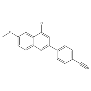 4-(4-Chloro-6-methoxyquinolin-2-yl)benzonitrile Structure