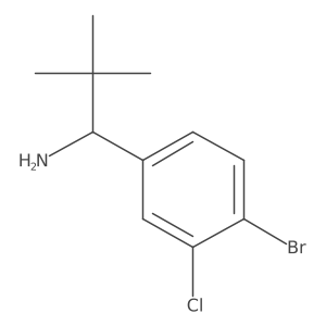 (S)-1-(4-Bromo-3-chlorophenyl)-2,2-dimethylpropan-1-amine Structure