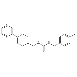 1-(4-Fluorobenzyl)-3-((1-(pyrazin-2-yl)piperidin-4-yl)methyl)urea Structure