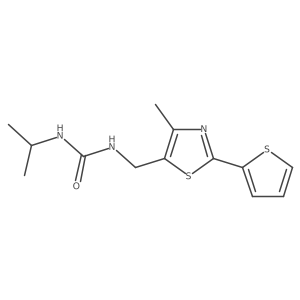 1-Isopropyl-3-((4-methyl-2-(thiophen-2-yl)thiazol-5-yl)methyl)urea Structure