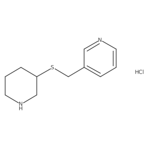 3-((Piperidin-3-ylthio)methyl)pyridine hydrochloride结构式