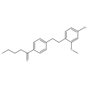 1-[4-(4-Hydroxy-2-methoxyphenethyl)phenyl]-1-pentanone Structure