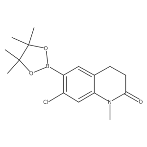 7-chloro-1-methyl-6-(4,4,5,5-tetramethyl-[1,3,2]dioxaborolan-2-yl)-3,4-dihydro-1H-quinolin-2-one结构式