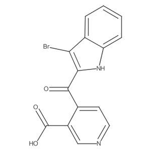 3-Pyridinecarboxylic acid,4-[(3-bromo-1h-indol-2-yl)carbonyl]-结构式