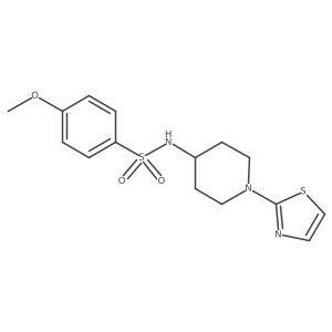 4-methoxy-N-(1-(thiazol-2-yl)piperidin-4-yl)benzenesulfonamide Structure