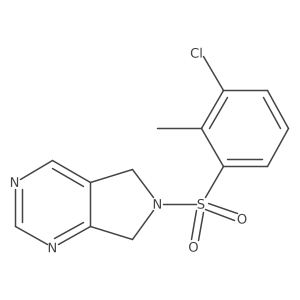 6-((3-chloro-2-methylphenyl)sulfonyl)-6,7-dihydro-5H-pyrrolo[3,4-d]pyrimidine结构式