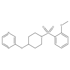 2-((1-((2-Methoxyphenyl)sulfonyl)piperidin-4-yl)oxy)pyrazine Structure