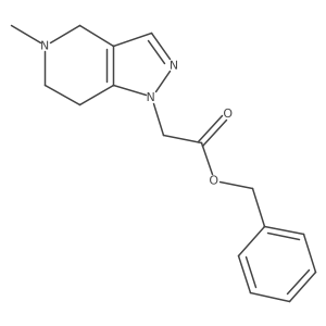 (5-Methyl-4,5,6,7-tetrahydro-pyrazolo[4,3-c]pyridin-1-yl)-acetic acid benzyl ester结构式