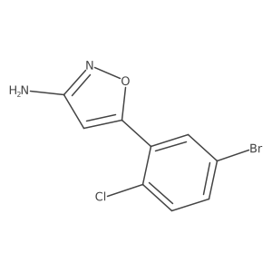 5-(5-Bromo-2-chlorophenyl)isoxazol-3-amine结构式