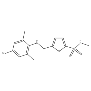 2-Furansulfonamide, 5-[[(4-bromo-2,6-dimethylphenyl)amino]methyl]-N-methyl-结构式