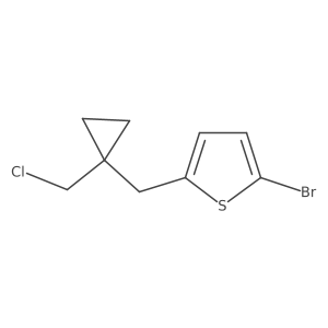 2-Bromo-5-([1-(chloromethyl)cyclopropyl]methyl)thiophene Structure