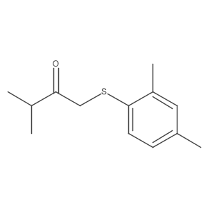 1-((2,4-Dimethylphenyl)thio)-3-methylbutan-2-one结构式