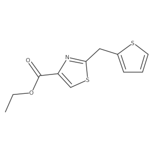 Ethyl 2-(Thiophen-2-ylmethyl)thiazole-4-carboxylate结构式