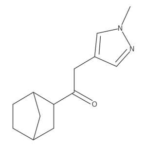Ethanone, 1-bicyclo[2.2.1]hept-2-yl-2-(1-methyl-1H-pyrazol-4-yl)-结构式