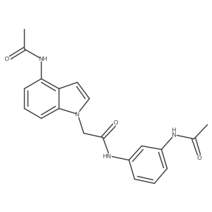 2-[4-(acetylamino)-1H-indol-1-yl]-N-[3-(acetylamino)phenyl]acetamide Structure