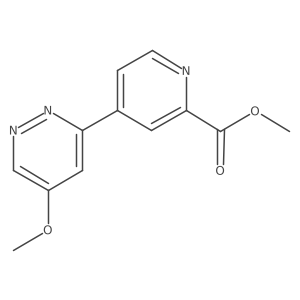 Methyl 4-(5-methoxypyridazin-3-yl)picolinate结构式